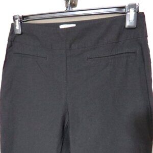 Eric Straight Leg Tummy Control Stretch Pull-On Black Pants Women's Size 6